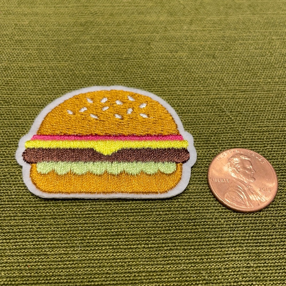 Cheeseburger Iron On Patch